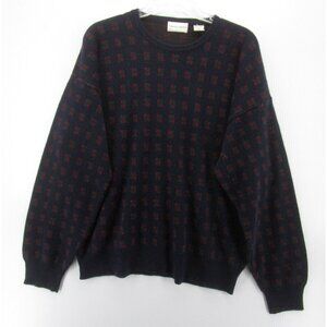 VINTAGE  Sweater XL Wool Potomac Collection Pullover Geometric Italy